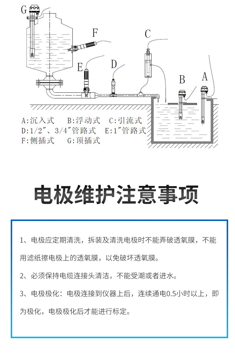 溶解氧傳感器安裝方式及維護(hù)注意事項